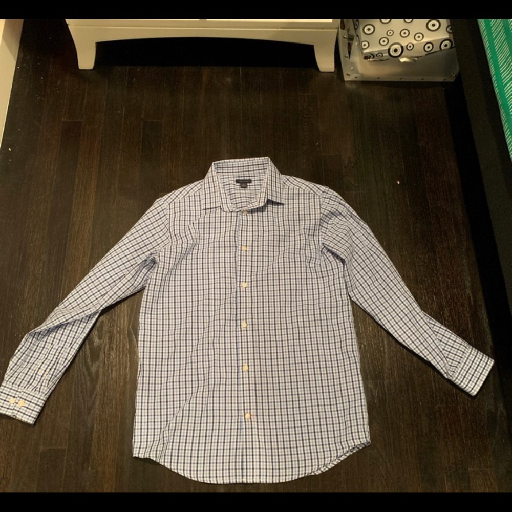 boys tommy hilfiger button up plaid dress shirt